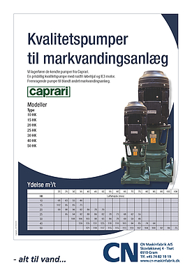 Caprari pumper til markvanding