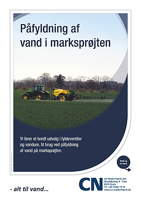 Påfyldning af vand i marksprøjten
